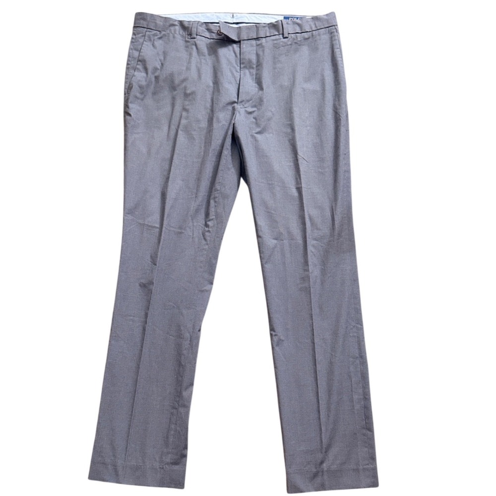 Polo Ralph Lauren Mens Grey Cotton Blend  Chino Slim Fit Pants 36/30‎ zz34